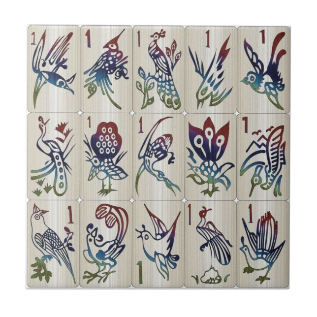 Mah Jongg One Bams Tile (Front)