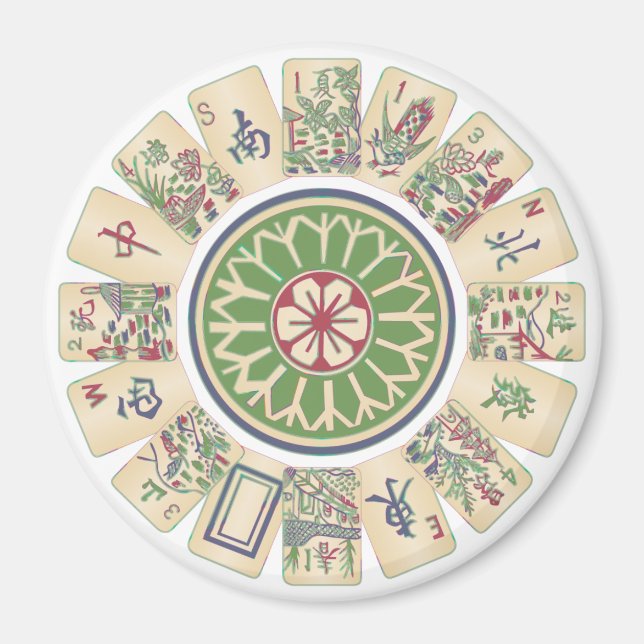 Mah Jongg One Dot Magnet (Front)