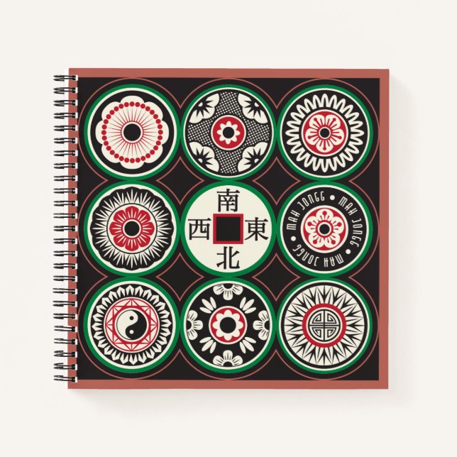 Mah Jongg One Dots Coin Notebook (Front)