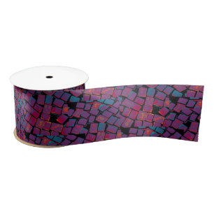 Mah Jongg Purple Ribbon Satin Ribbon