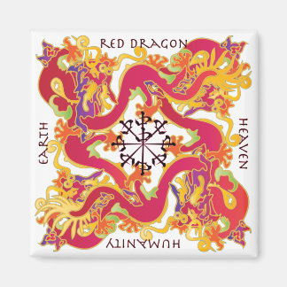 Mah Jongg Red Dragon Magnet