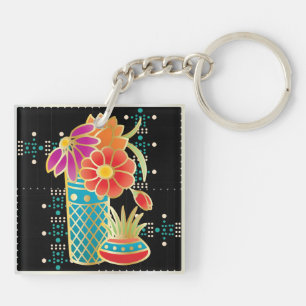 Mah Jongg Red Table Key Ring