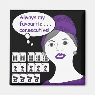 Mah Jongg Sayings Consecutive Magnet
