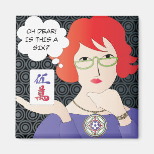 Mah Jongg Sayings Cracks Magnet