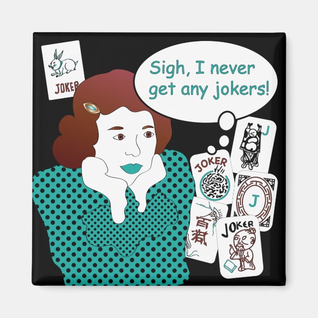 Mah Jongg Sayings Jokers Magnet (Front)