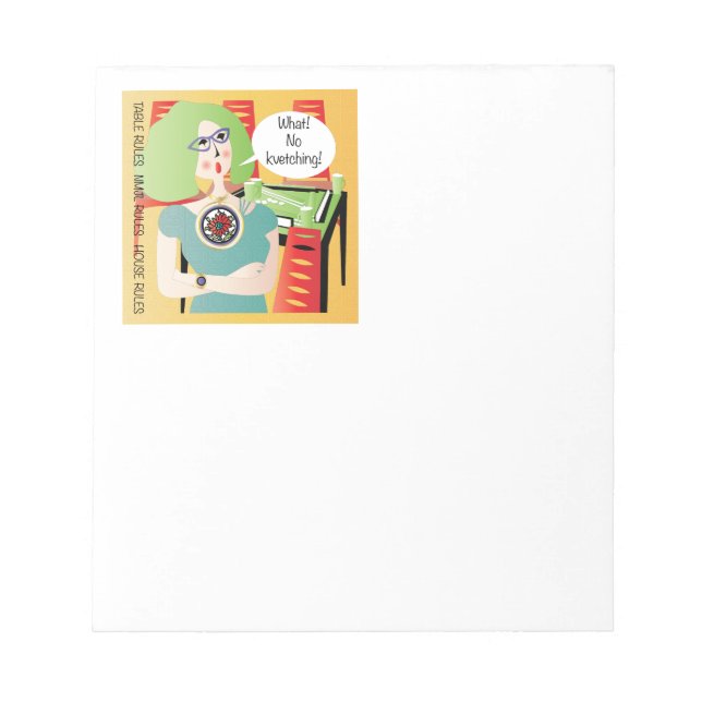 Mah Jongg Sayings Kvetching Notepad (Front)