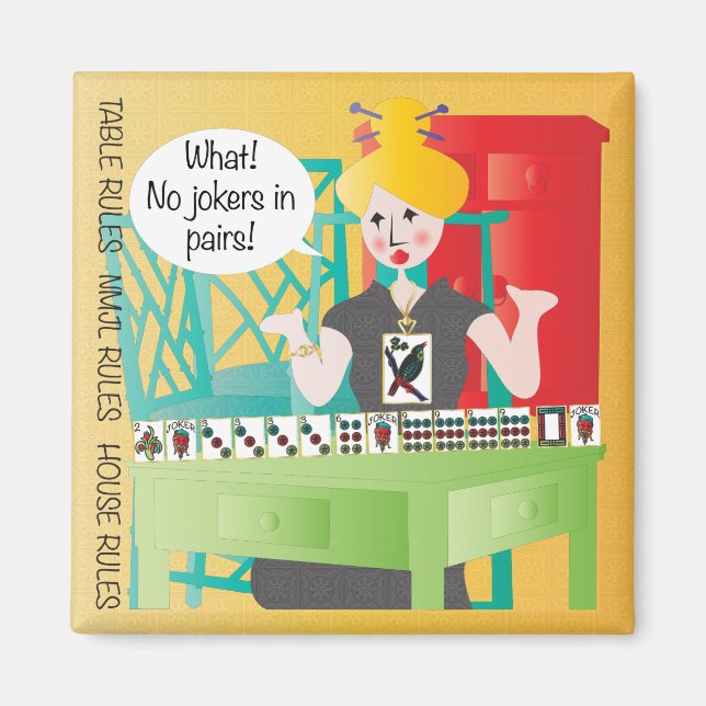 Mah Jongg Sayings No Jokers Magnet (Front)