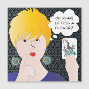 Mah Jongg Sayings One Bam Magnet Card