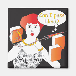 Mah Jongg Sayings Pass Blind Magnet