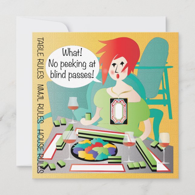 Mah Jongg Sayings Peek Pass (Front)