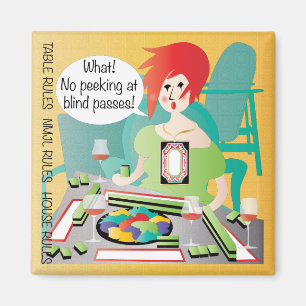 Mah Jongg Sayings Peek Pass Magnet