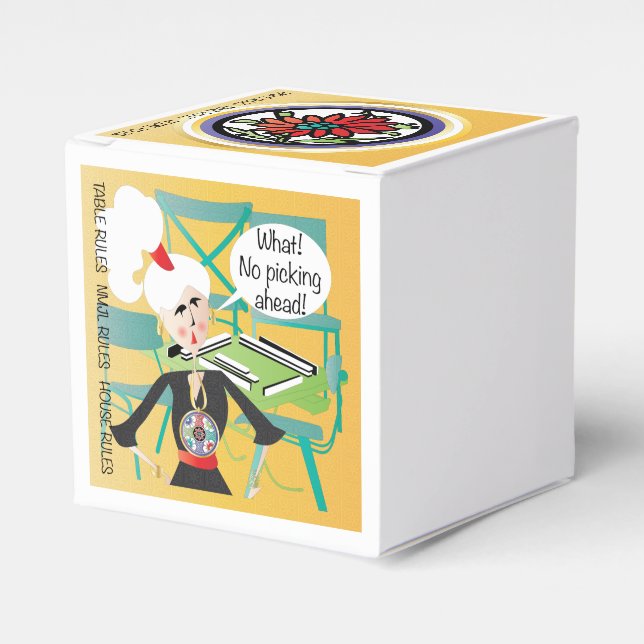 Mah Jongg Sayings Picking Ahead Favour Box (Front Side)