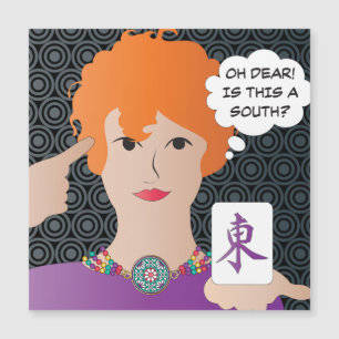 Mah Jongg Sayings Winds Magnet Card