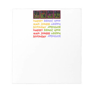 Mah Jongg Seasons Birthday Notepad