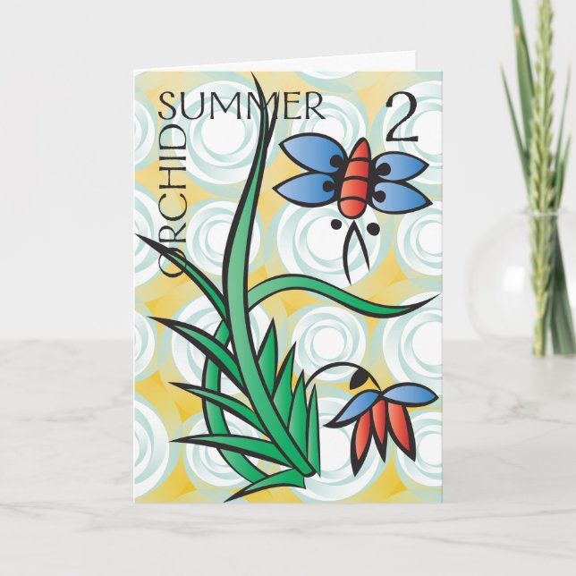 Mah Jongg Seasons Summer Card (Front)