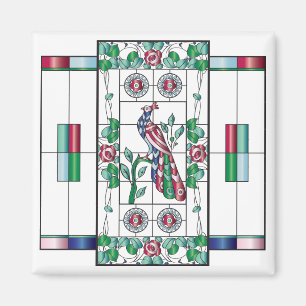 Mah Jongg Stained Glass Magnet