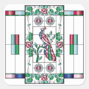 Mah Jongg Stained Glass Stickers