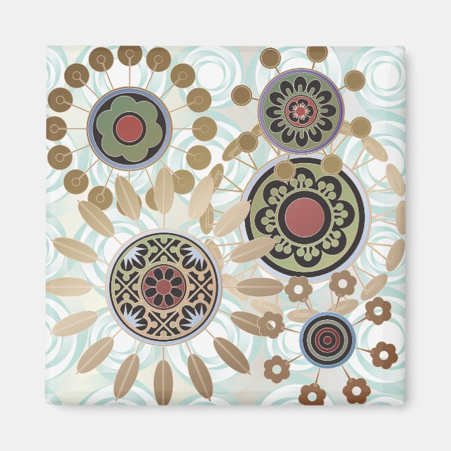 Mah Jongg Starburst Dots Magnet (Front)