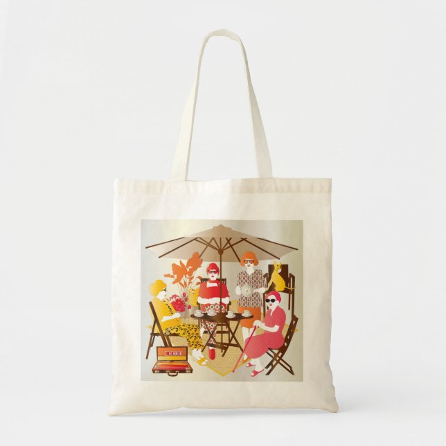Mah Jongg Tea Party Tote Bag (Front)