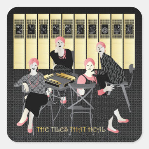 Mah Jongg The Tiles That Heal Square Sticker