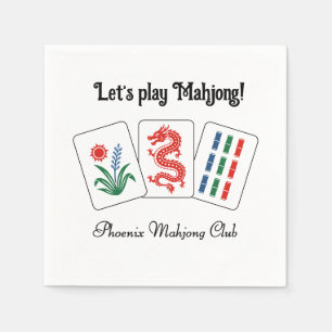 Mah jongg Tiles #2 “Let’s play Mahjong!” Napkins
