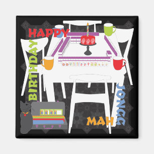 Mah Jongg Tiles and Table Magnet
