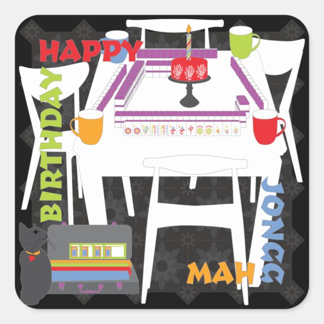 Mah Jongg Tiles and Table Stickers (Front)