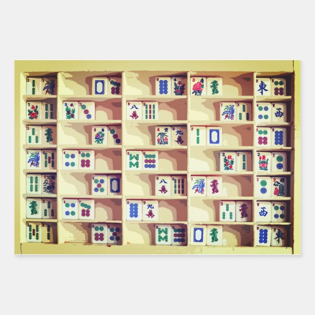 Mah Jongg Tiles Gift Wrap (Front)