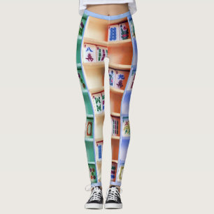 mah jongg tiles leggings