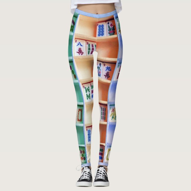 mah jongg tiles leggings (Front)