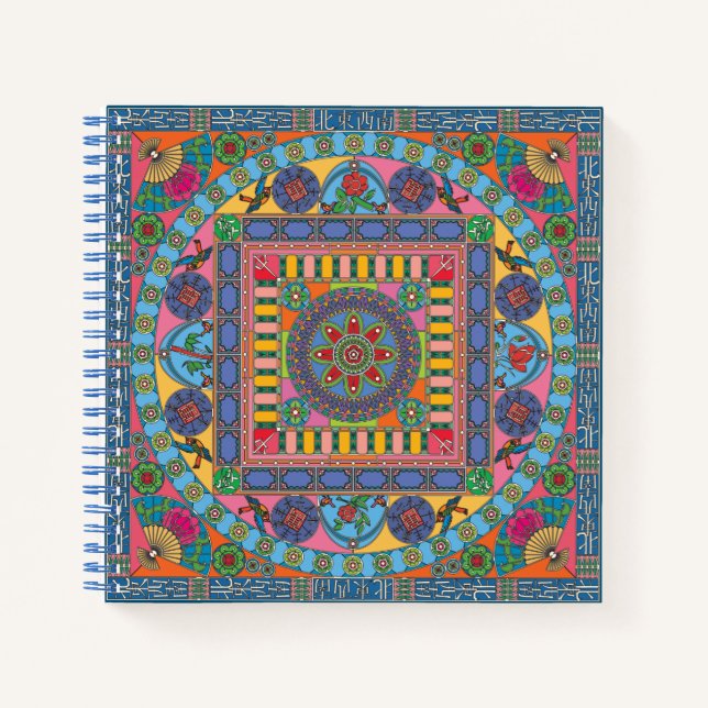 Mah Jongg Tiles Mandala Notebook (Front)