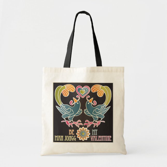 Mah Jongg Valentine Tote Bag (Front)