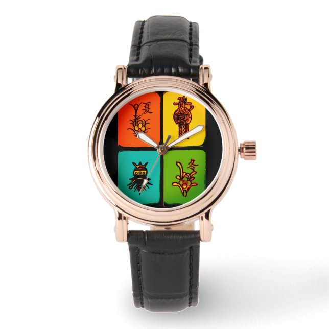 Mah Jongg Vintage Tiles Watch (Front)