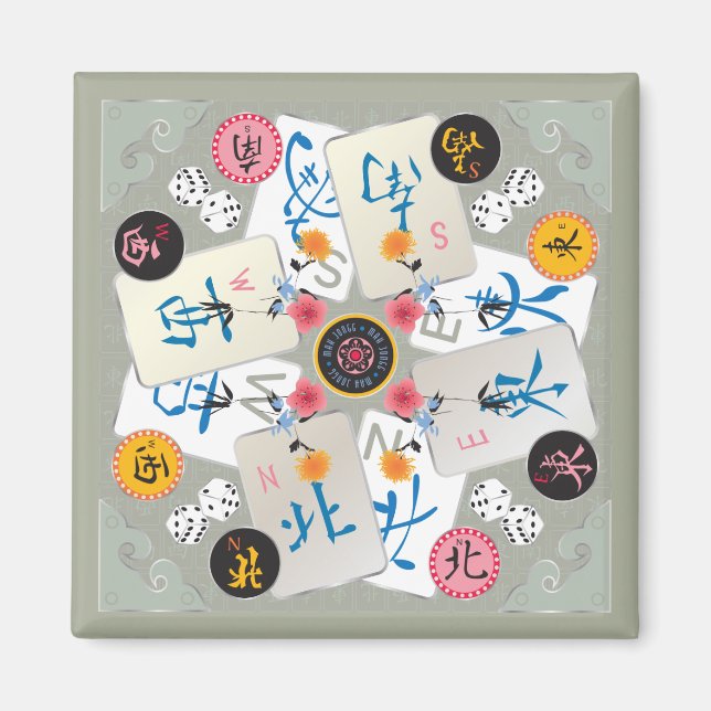 Mah Jongg Winds Magnet (Front)