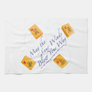 Mah Jongg Winds Tea Towel