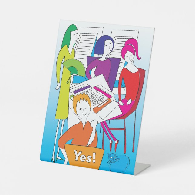 Mah Jongg Yes Table Sign (Front)