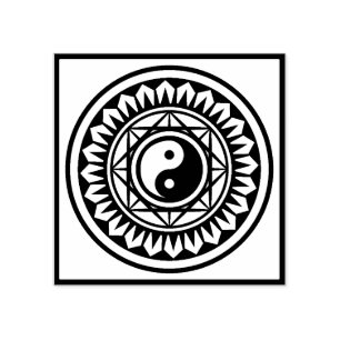 Mah Jongg Yin Yang Stamp