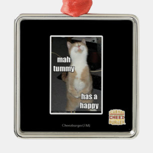 Mah tummy has a happy metal tree decoration