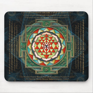 Maha Lakshmi Mantra & Shri Yantra Mouse Mat