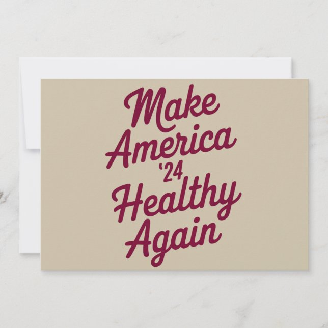 MAHA Make America Healthy Again Patriotic Invitation (Front)