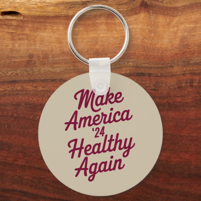 MAHA Make America Healthy Again Patriotic Key Ring (Front)