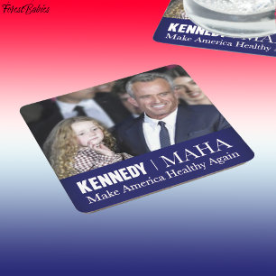 MAHA Make America Healthy Again Robert Kennedy jr Square Paper Coaster
