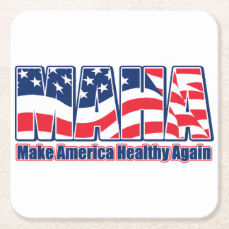 MAHA Make America Healthy Again Square Paper Coaster