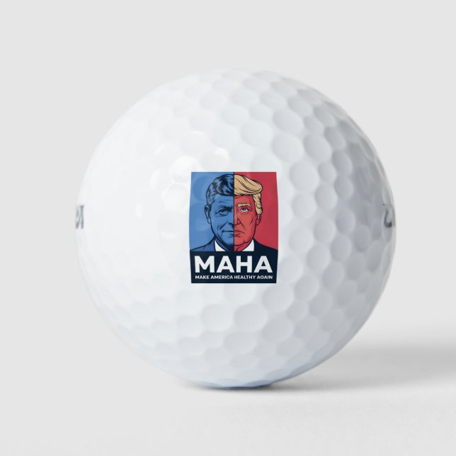 MAHA Make America Healthy Again Trump 2024 Golf Balls (Front)