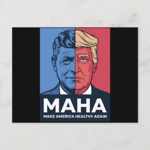 MAHA Make America Healthy Again Trump 2024 Postcard