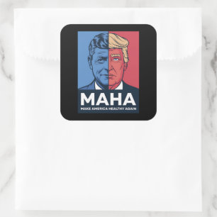 MAHA Make America Healthy Again Trump 2024 Square Sticker