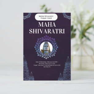 Maha Shivaratri Prayer Card 2025