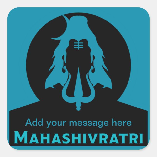 Maha Shivratri - Happy Maha Shivratri Square Sticker (Front)
