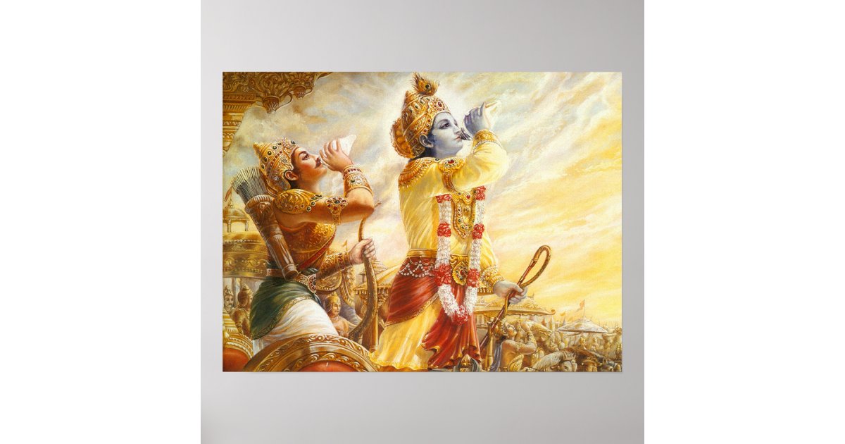 Mahabharat Lord Krishna & Arjun Poster Zazzle