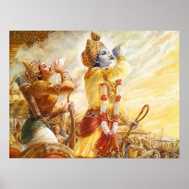 Mahabharat - Lord Krishna & Arjun Poster (Front)